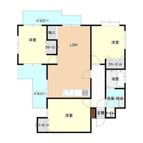 レジェンドII(3LDK/2階)の間取り写真