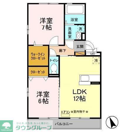 クレアール(2LDK/3階)の間取り写真