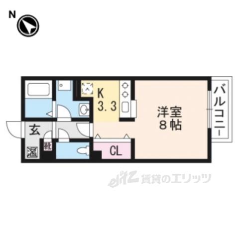 ハイツエイト4(ワンルーム/2階)の間取り写真