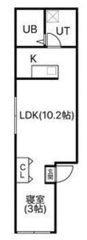 K-PONO ITABASHI(1LDK/2階)の間取り写真