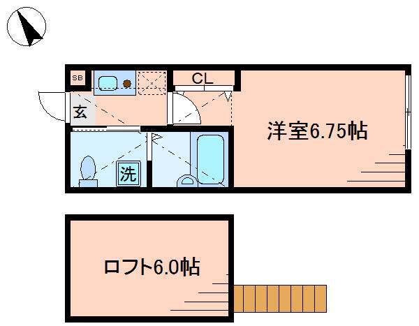グリーンハイツ(1K/2階)の間取り写真