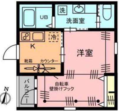 シーンプラス京成小岩(1K/2階)の間取り写真