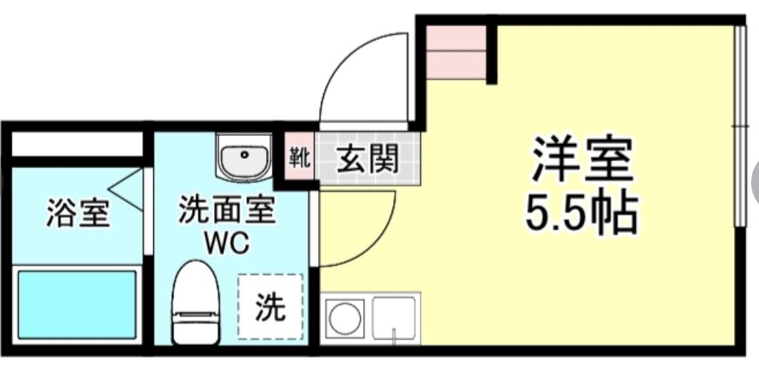 BOASORTE日ノ出町(ワンルーム/2階)の間取り写真