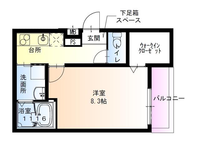 フジパレス堺百舌鳥梅北(1K/3階)の間取り写真