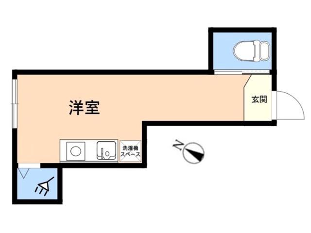 TOKYOβ竹ノ塚10(ワンルーム/1階)の間取り写真