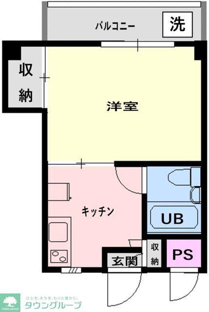 秋元コーポ(1K/1階)の間取り写真
