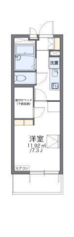 レオパレス中島町(1K/3階)の間取り写真