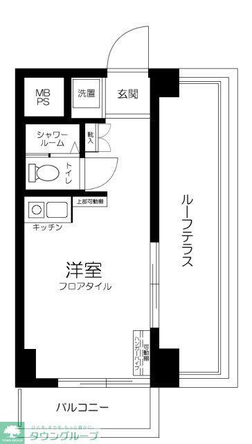 朝日プラザ桜新町(ワンルーム/3階)の間取り写真