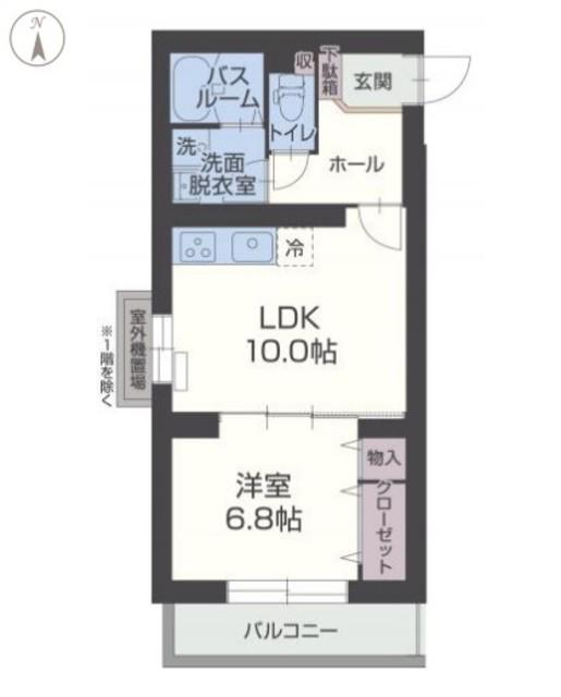 アステール(1LDK/3階)の間取り写真