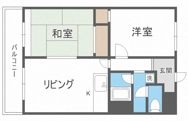グランシャリオ(2LDK/3階)の間取り写真