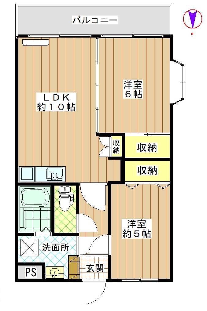 ママタマンション(2LDK/2階)の間取り写真