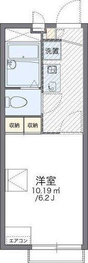 レオパレス夢千里(1K/2階)の間取り写真
