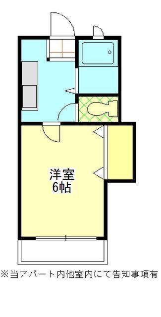 センティア澤田(1K/2階)の間取り写真
