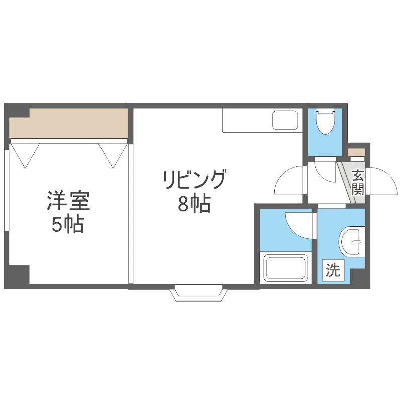 ソレイユ(1LDK/4階)の間取り写真