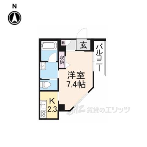 LALA白鳥(1K/3階)の間取り写真