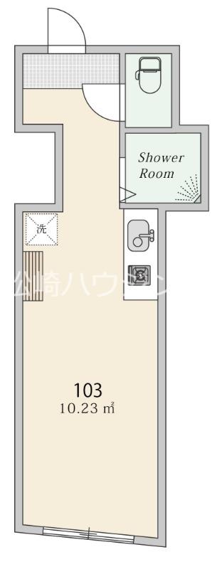 フルール新宿・淀橋(ワンルーム/1階)の間取り写真