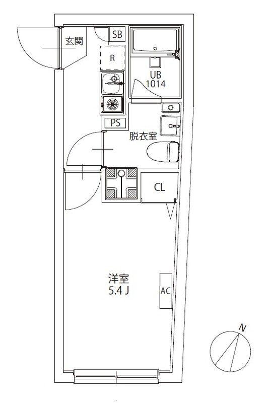 CITY WALK北赤羽(1K/1階)の間取り写真