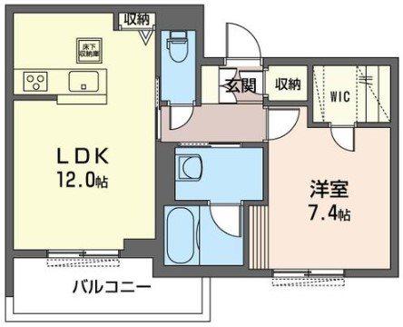 カーサ レジオ国立(1LDK/3階)の間取り写真