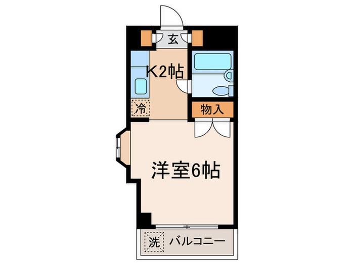 グレース経堂(1K/2階)の間取り写真