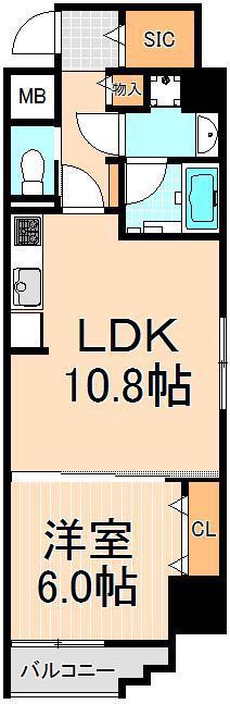GRACELAND(1LDK/2階)の間取り写真
