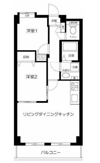 フレグラント町田(2LDK/6階)の間取り写真