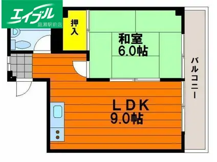 生和ビル(1LDK/3階)の間取り写真