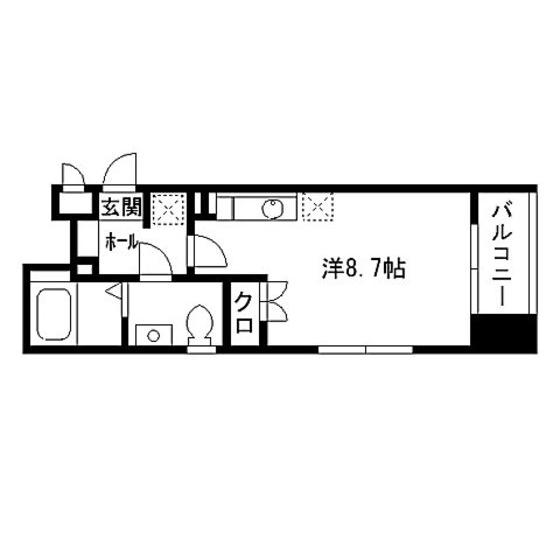 コンフォート上杉(ワンルーム/7階)の間取り写真