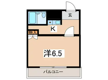 ライオンズプラザ南太田(1K/4階)の間取り写真