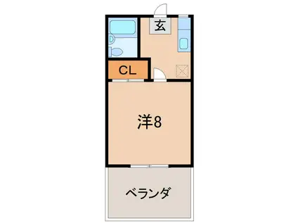 コーポ・オータ(1K/3階)の間取り写真