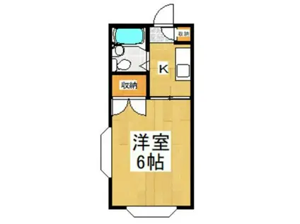 ベルメゾン(1K/1階)の間取り写真