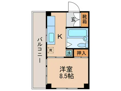 森ハイツ(1K/3階)の間取り写真