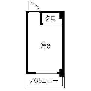 覚王山ドミトリー河合ビル(ワンルーム/4階)の間取り写真