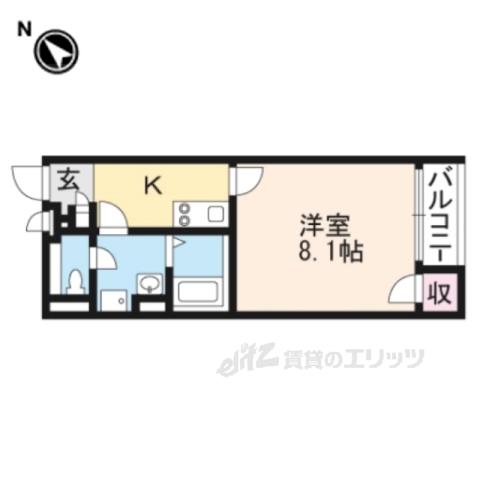 レオネクストなつみⅡ(1K/1階)の間取り写真