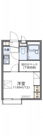 レオパレス櫻根南(1K/1階)の間取り写真
