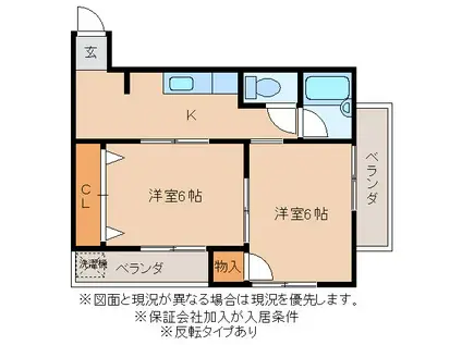TF-1(2K/3階)の間取り写真