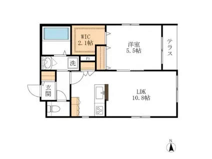 CITRONNADE(1LDK/1階)の間取り写真