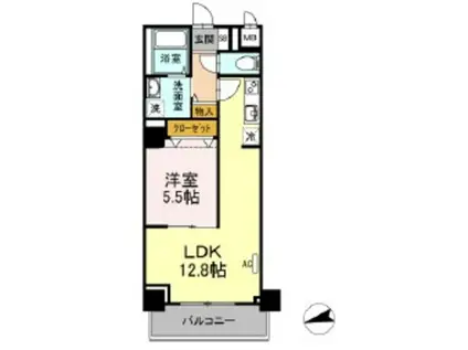 BLESS志村坂上(1LDK/3階)の間取り写真