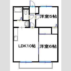 サンライフ新町(2LDK/2階)の間取り写真