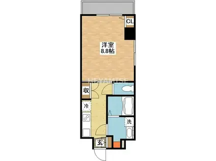 グリート樺島(1K/3階)の間取り写真