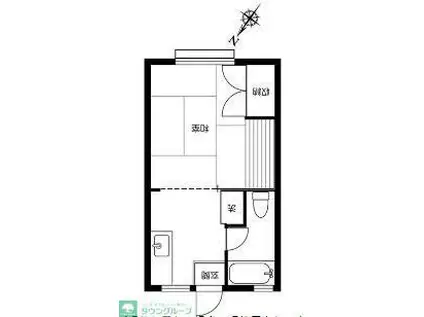 フジハイツ17号棟(1K/2階)の間取り写真
