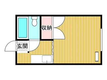 コーポ来夢(ワンルーム/3階)の間取り写真