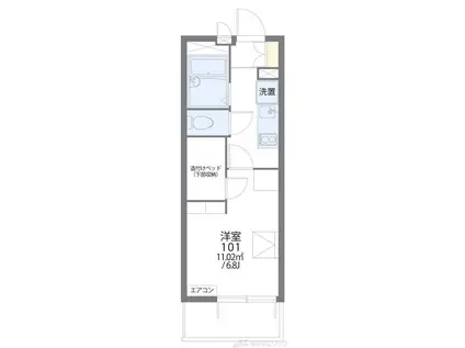 レオパレス東淡路(1K/4階)の間取り写真