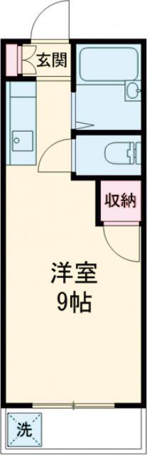 ルピナス(ワンルーム/3階)の間取り写真