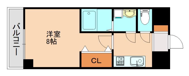 クレールメゾン(1K/1階)の間取り写真