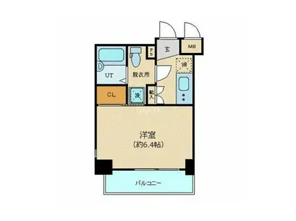 プレール・ドゥーク虎ノ門(1K/8階)の間取り写真