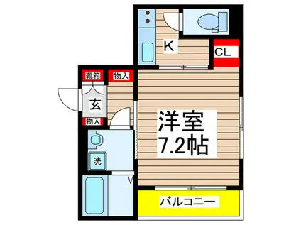 ルーチェ(1K/1階)の間取り写真