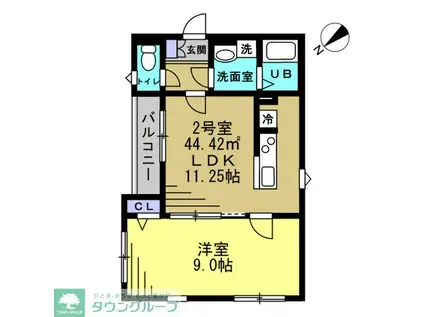 グランメゾン南流山(1LDK/2階)の間取り写真