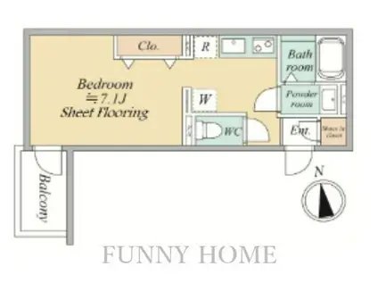 MOCXION KYODO(1K/2階)の間取り写真