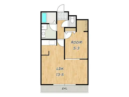 ボア・ソルテ壱番館(1LDK/1階)の間取り写真