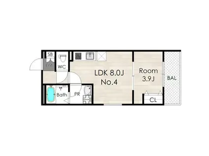 AVANTIOERDE アヴァンティオエルデ(1LDK/3階)の間取り写真